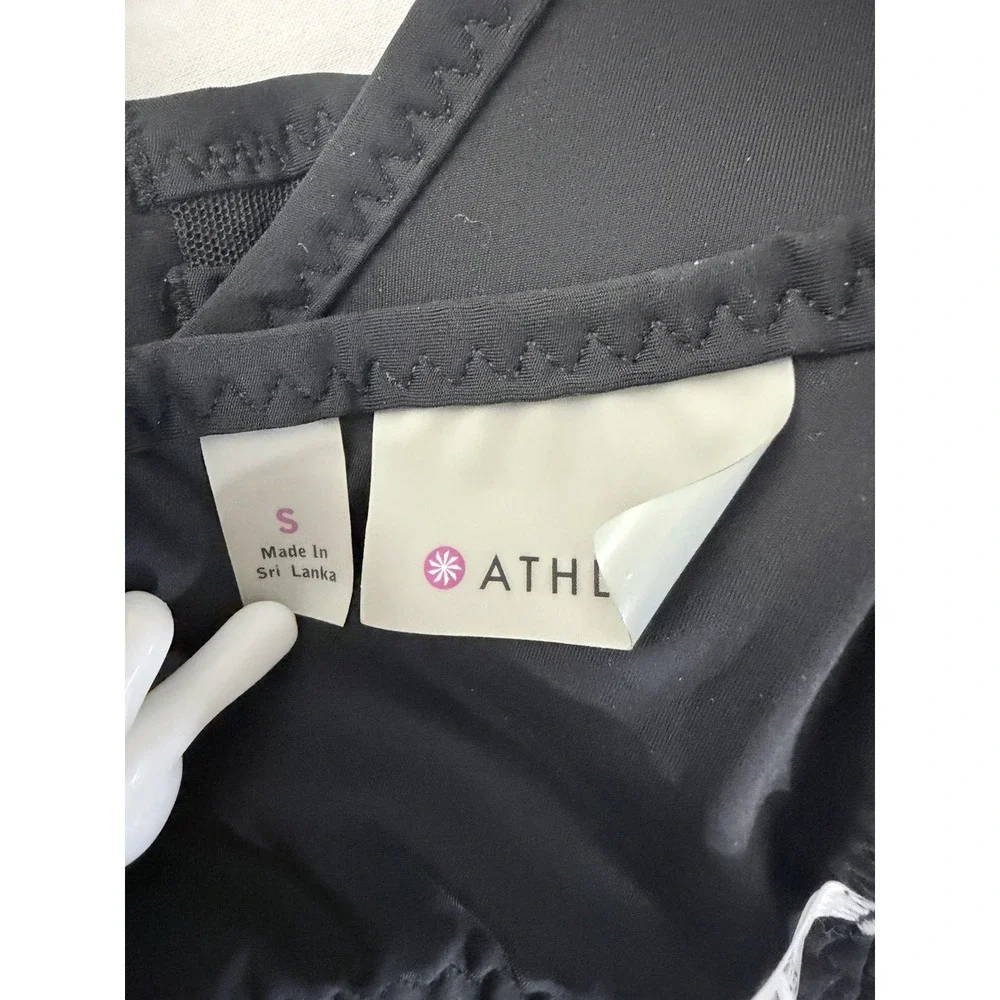 NWT $69 Athleta Gigi Sports Bra Black‎ Size S High Impact Fitness Athletic